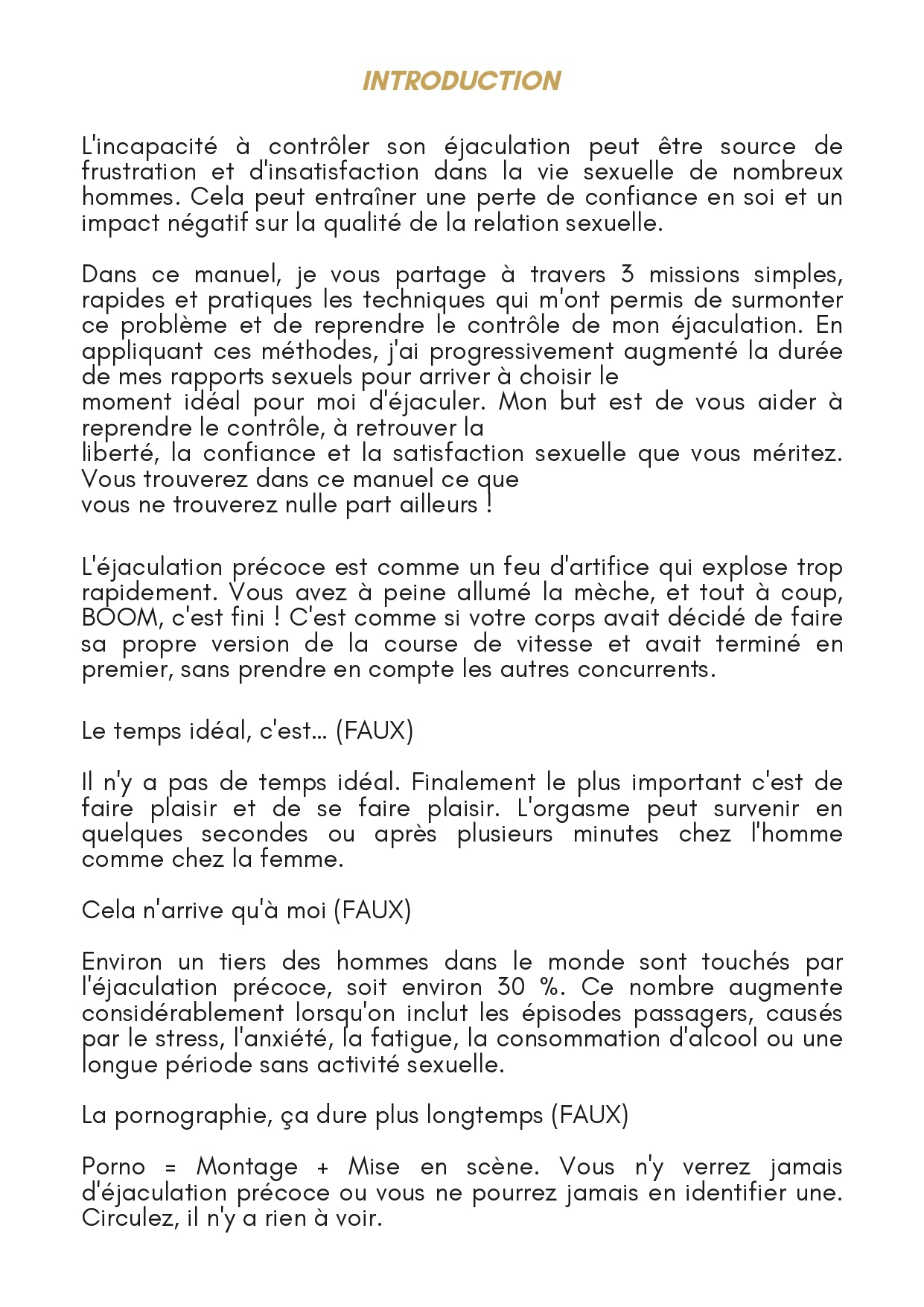 Guide Pratique 30 Jours avec 3 Missions — Mieux Contrôler son Éjaculation